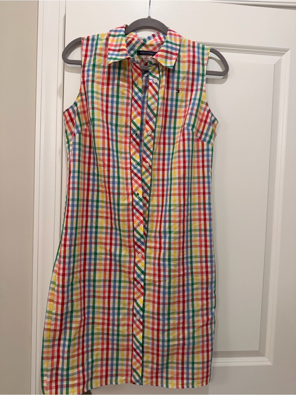Tommy Hilfiger Multicolor Plaid Sleeveless Mini Dress